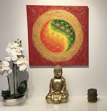 Blume des Lebens als handgemaltes Original-Bild: La vie Blume des Lebens als handgemaltes Original-Bild: La vie