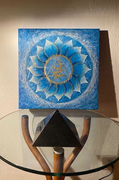Halschakra Bild Ausdruck der Seele im Schlafzimmer Halschakra Bild Ausdruck der Seele im Schlafzimmer