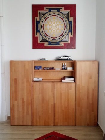 Handgemaltes Bild vom Sri Yantra Handgemaltes Bild vom Sri Yantra